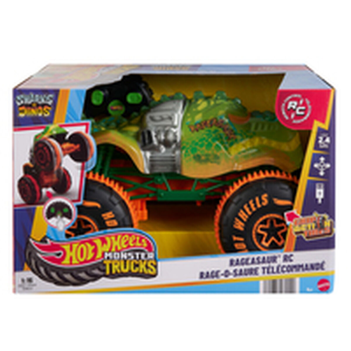 Image secondaire de Voiture Télécommandée Hot Wheels Monster Trucks Samsh O Saurus 1:15