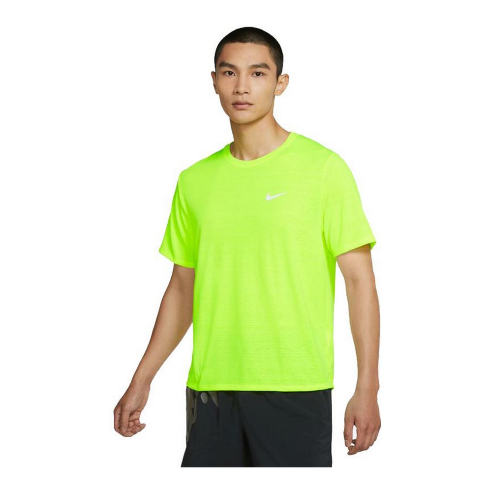 Kortermet sport-t-skjorte Nike Dri-FIT Miler Gul