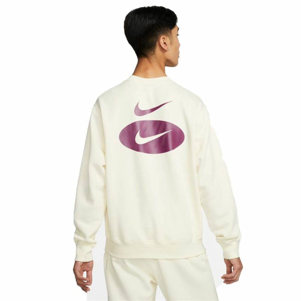 Herensweater zonder Capuchon Nike Swoosh League Wit