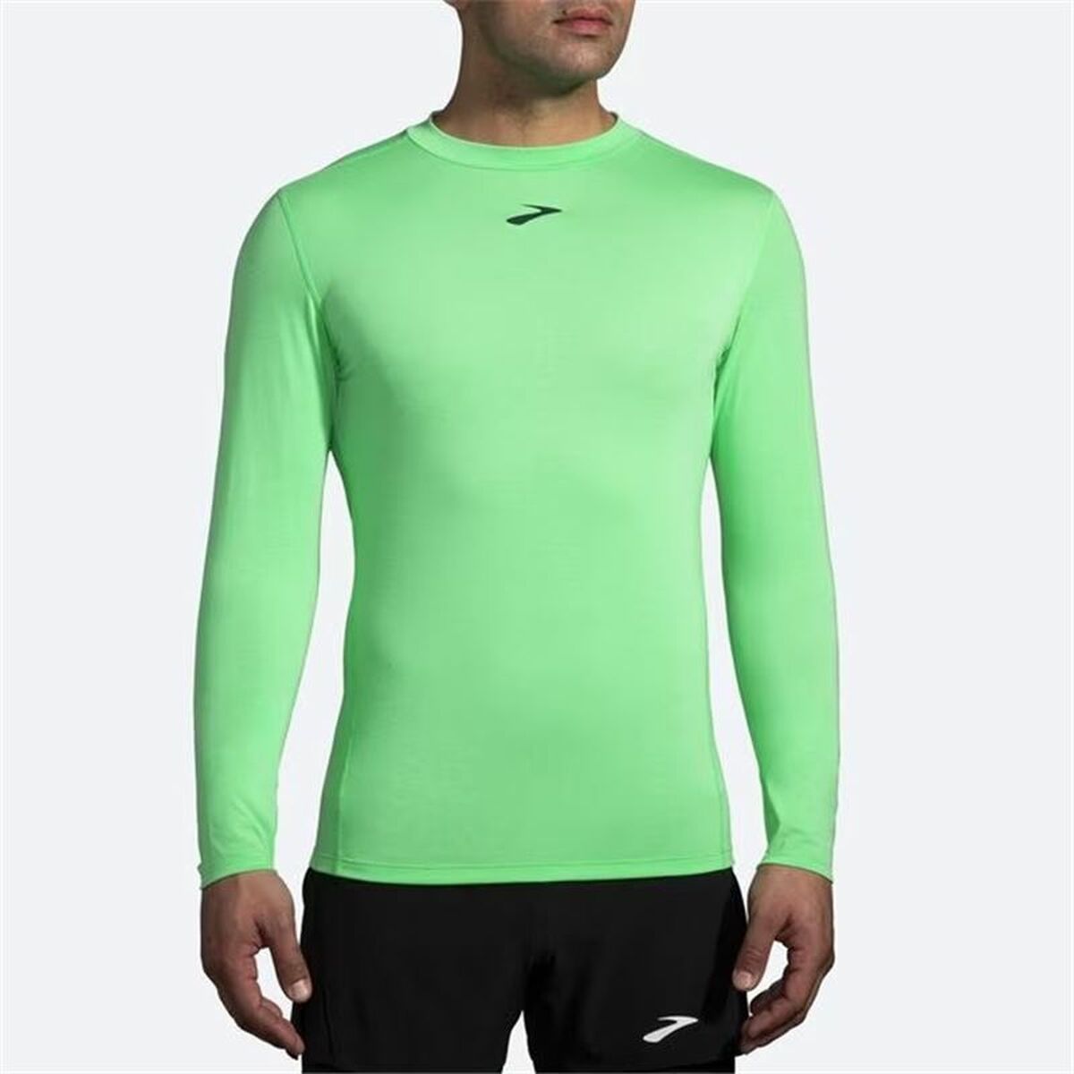 Mens Long Sleeve T-Shirt Brooks High Point Green