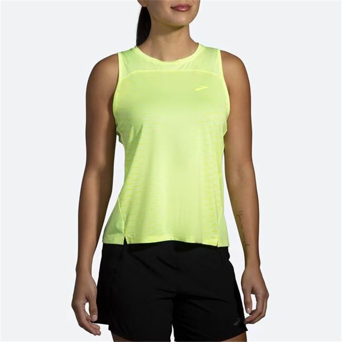 Women’s Sleeveless T-shirt Brooks Sprint Free 2.0 Yellow