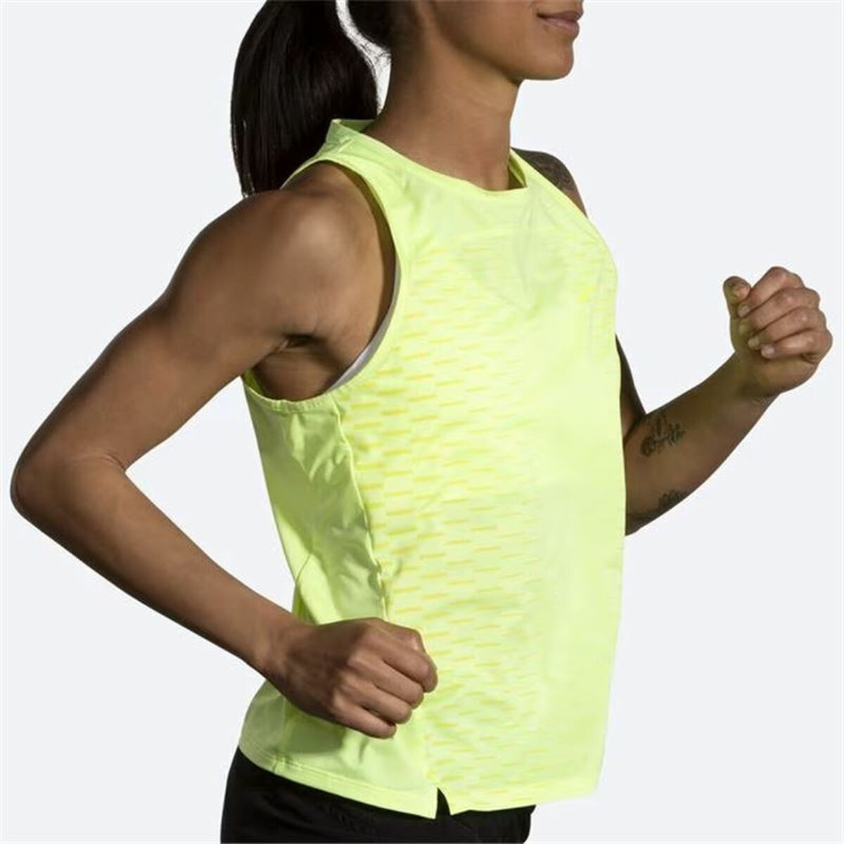 Women’s Sleeveless T-shirt Brooks Sprint Free 2.0 Yellow