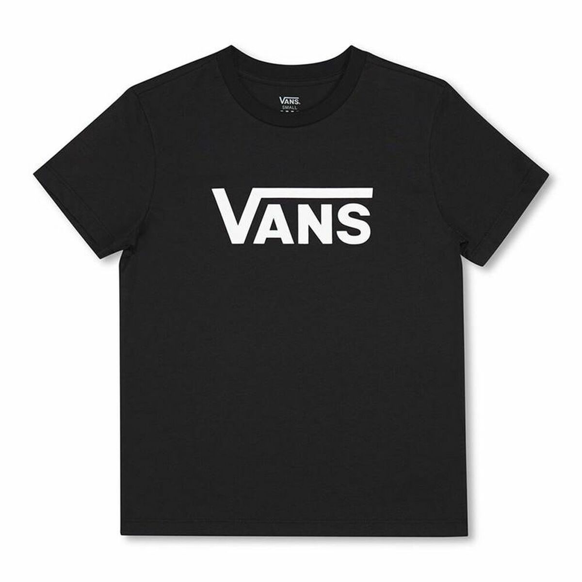Dames-T-Shirt met Korte Mouwen Vans Drop V SS Crew-B W Black Zwart