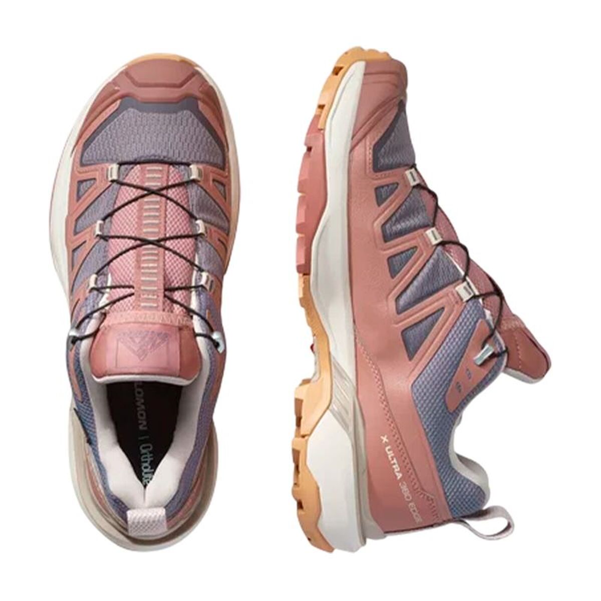 Wandelschoenen voor Dames Salomon X Ultra 360 Edge Gtx Scharlakenrood Licht Roze
