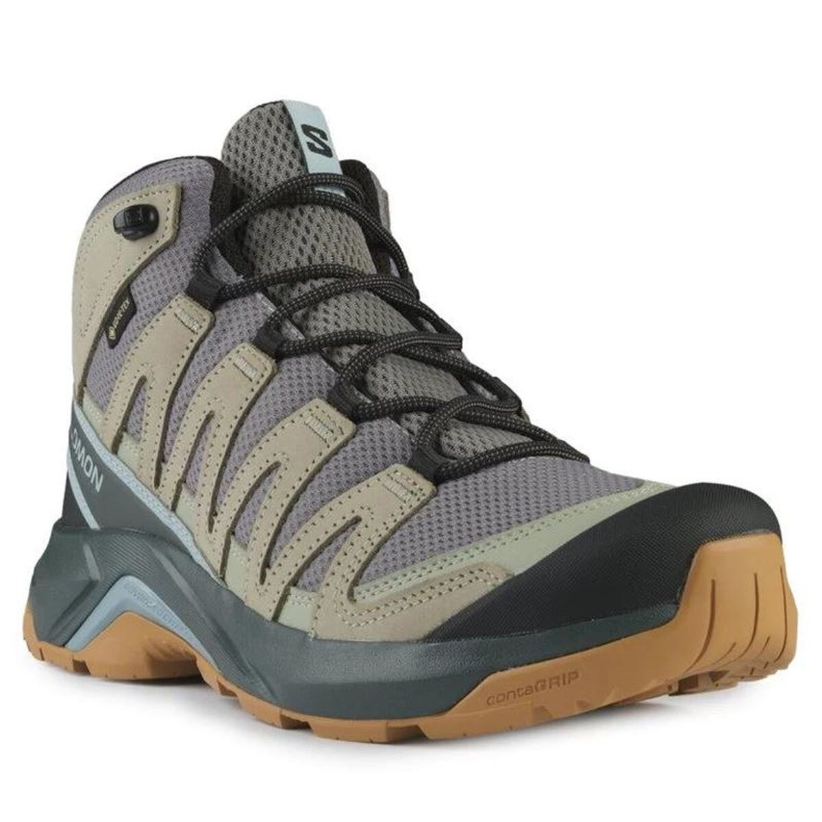 Walking Shoes for Men Salomon X-Adventure Recon Mid Olive Dark grey