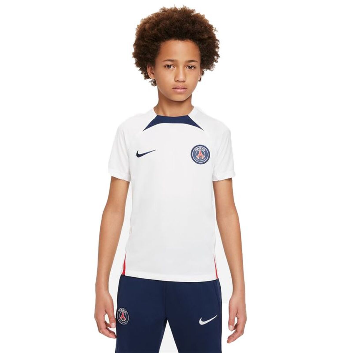 Voetbal short met korte mouwen voor kinderen Nike París Saint-Germain Strike Wit