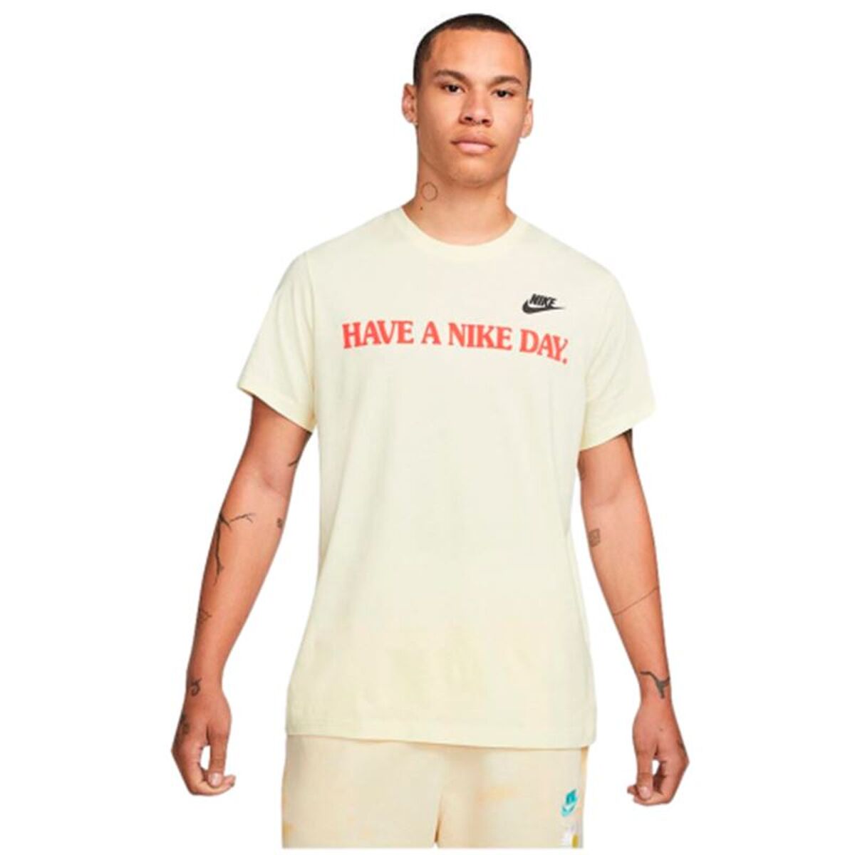 Heren-T-Shirt met Korte Mouwen Nike Have A Nice Day Beige
