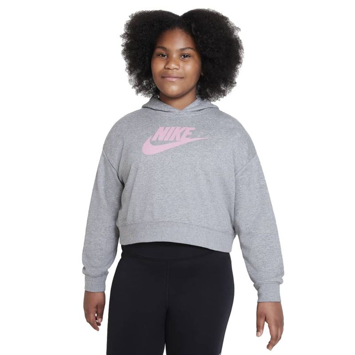 Sweatshirt met Capuchon voor Meisjes Nike Sportswear Club Grijs