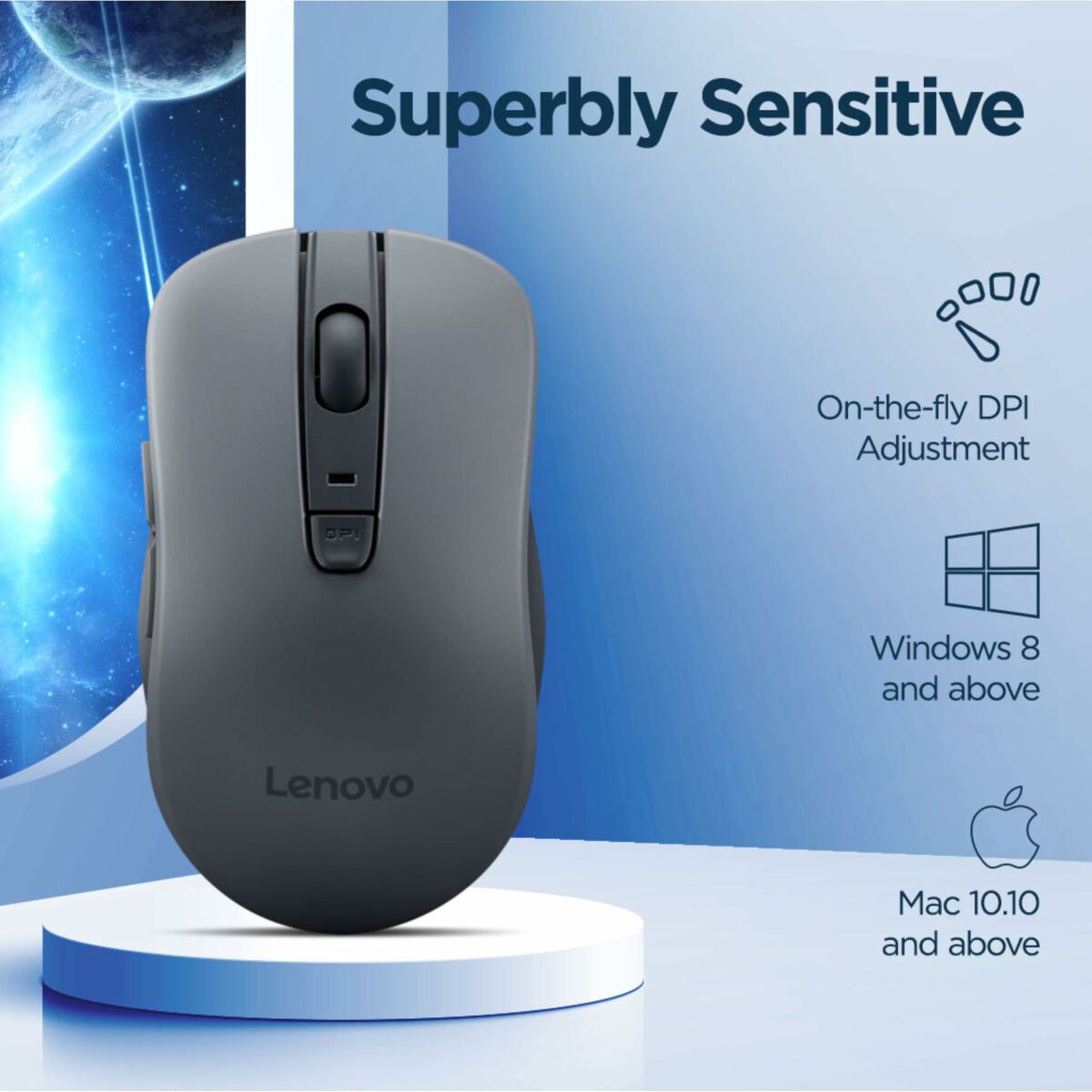 Afbeeldingen van Mouse Lenovo GY51Q65621 Red Grey 1200 DPI