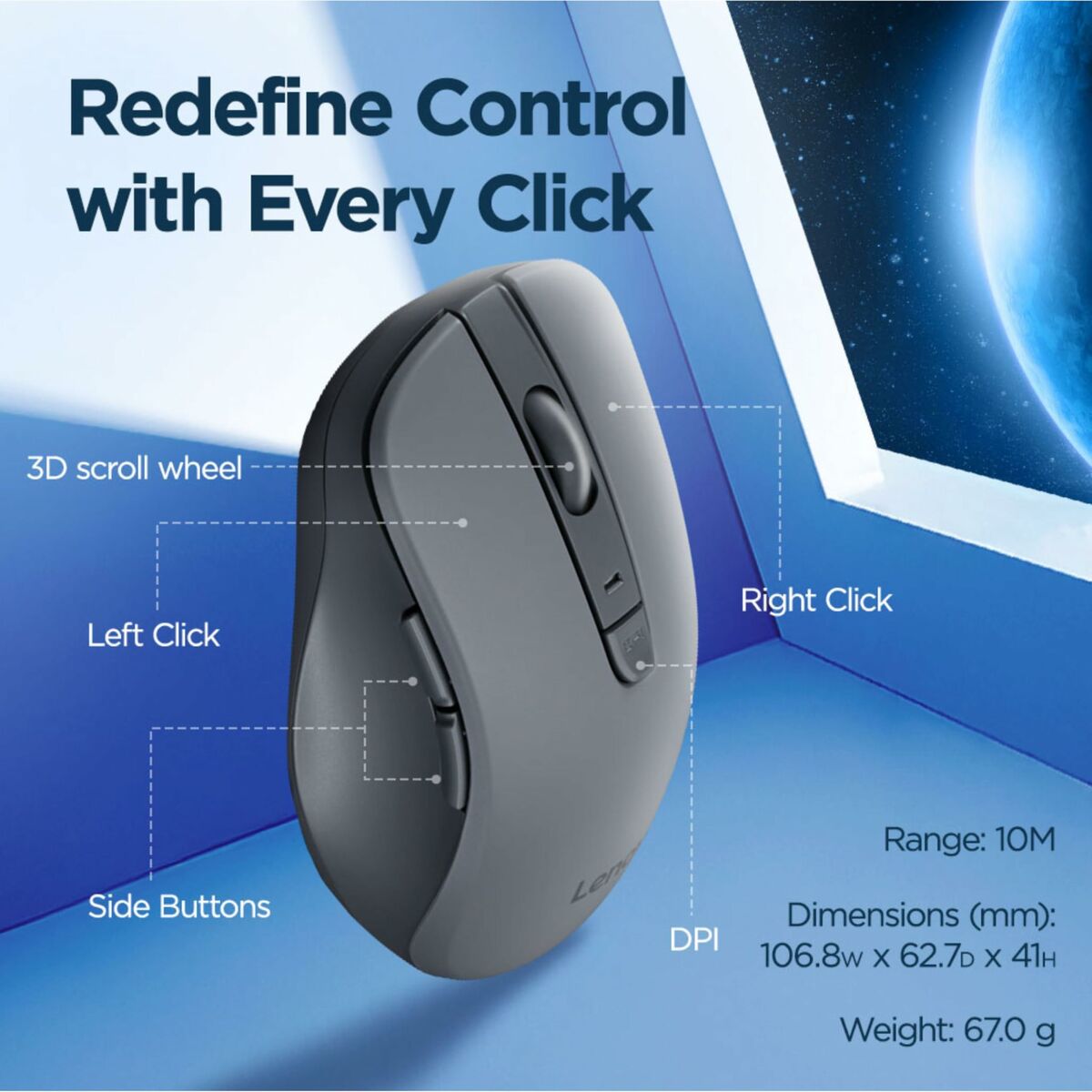 Afbeeldingen van Mouse Lenovo GY51Q65621 Red Grey 1200 DPI