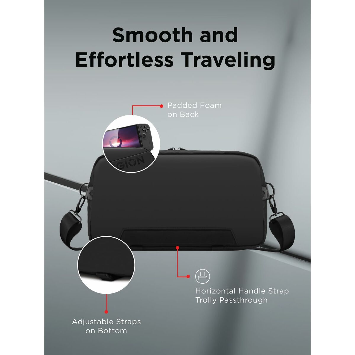 Afbeeldingen van Multi-use Over the Shoulder Backpack Lenovo Legion Go Black