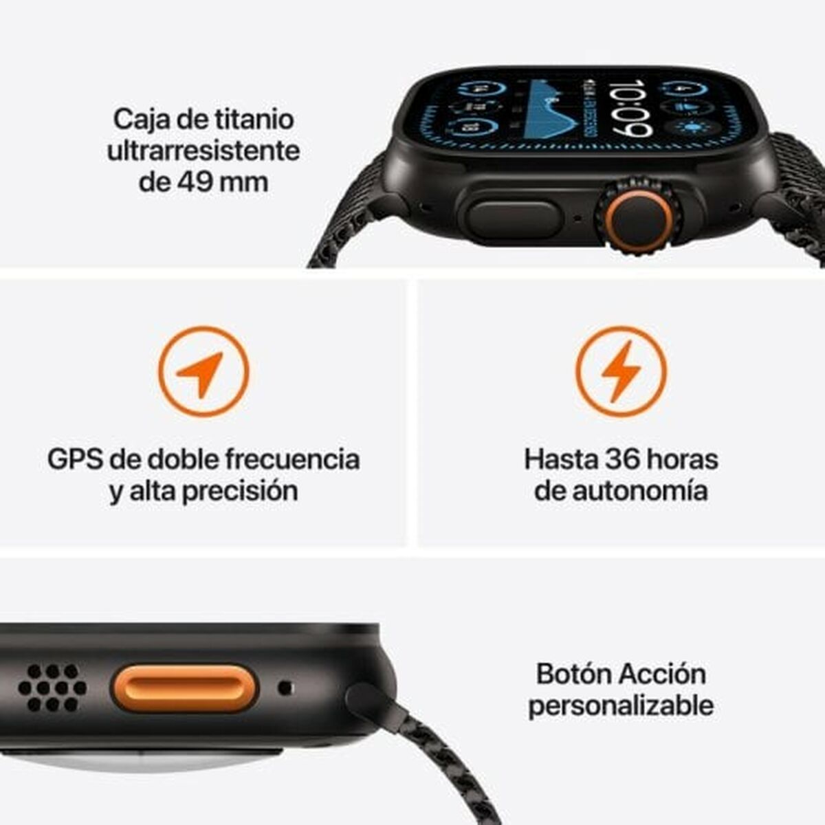 Afbeeldingen van Smartwatch Apple MX4P3TY/A Black 1,9" 49 mm