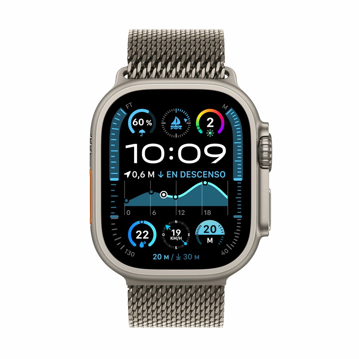 Afbeeldingen van Men's Watch Apple MX5R3TY/A Titanium 49 mm