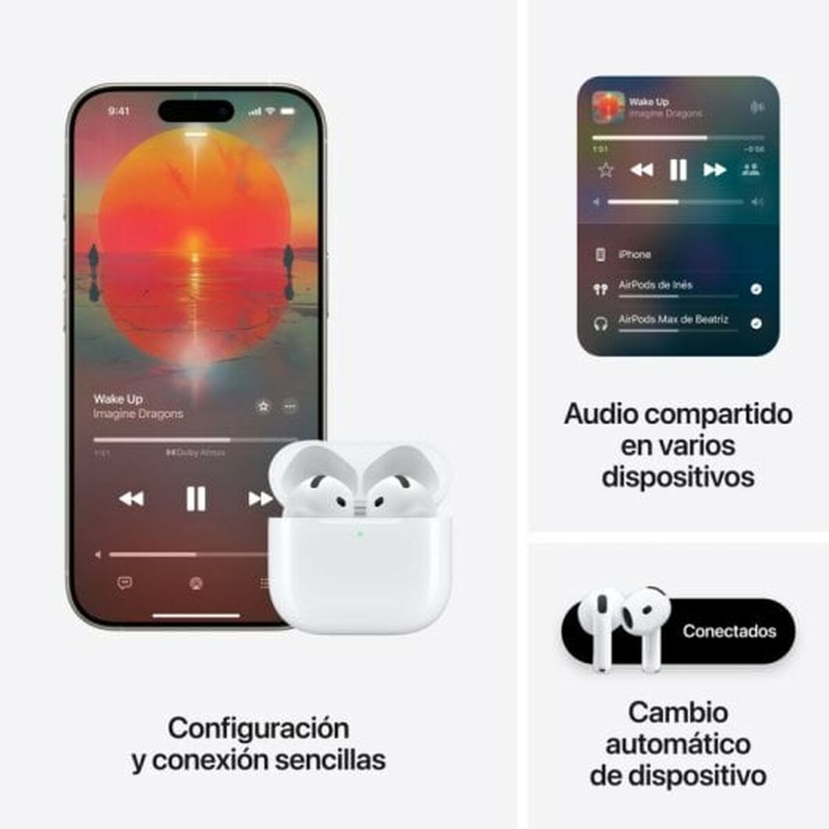 Afbeeldingen van In-ear Bluetooth Headphones Apple AirPods 4 White