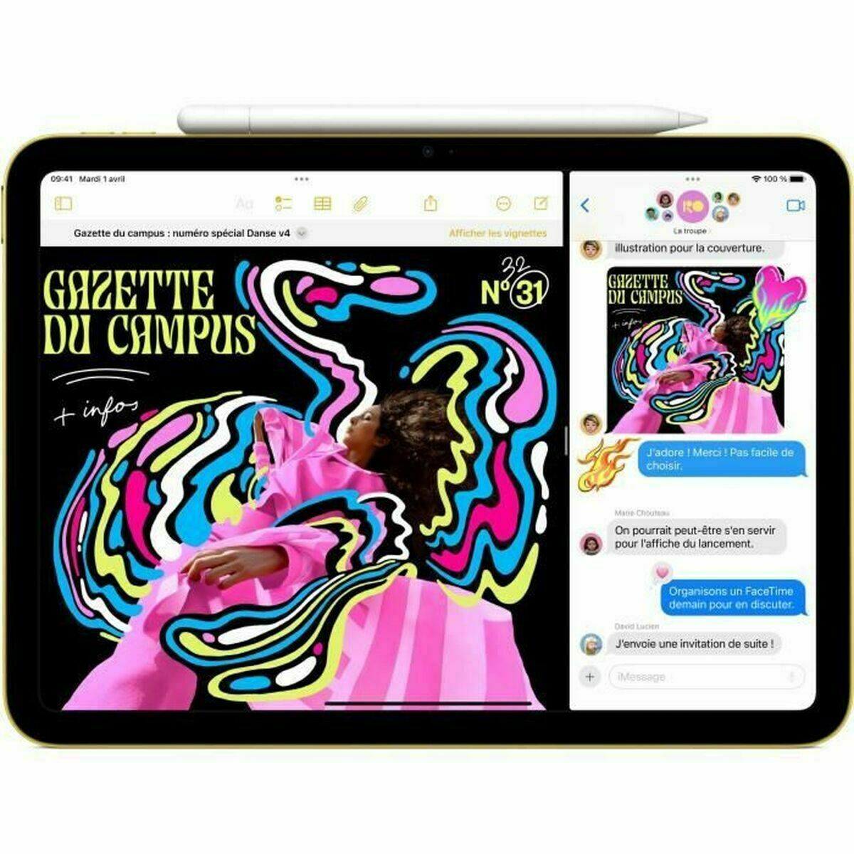 Afbeeldingen van Tablet Apple MD4J4TY/A 11" 256 GB Yellow A14 Bionic