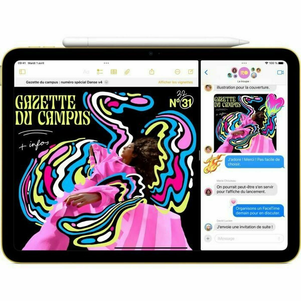 Afbeeldingen van Tablet Apple iPad A16 Jaune 11" 128 GB