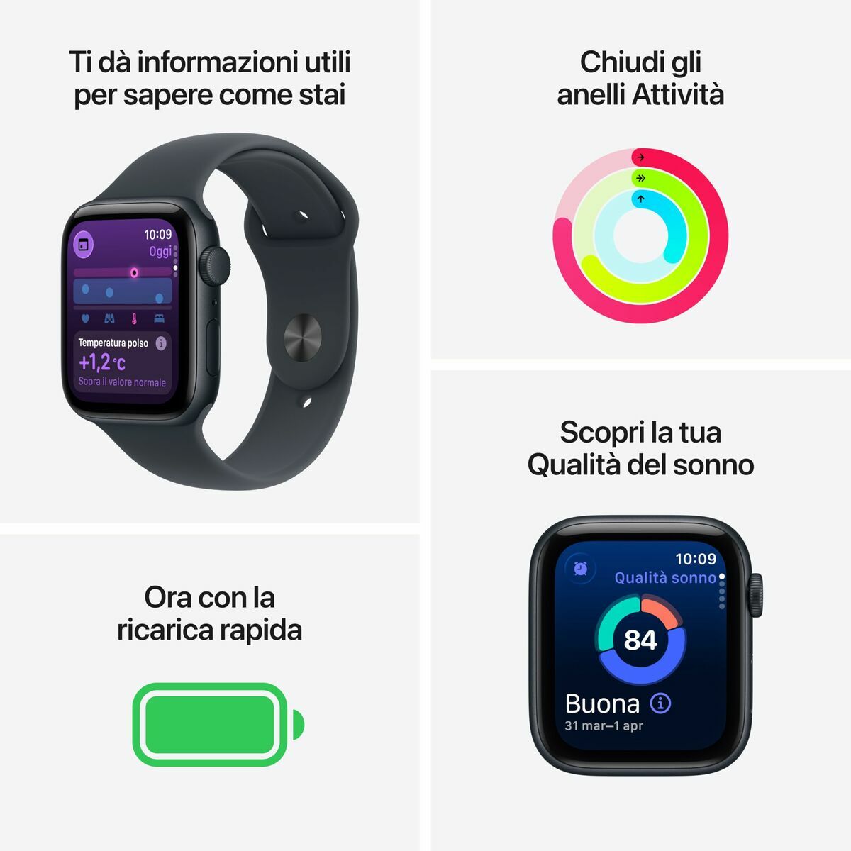 Smartwatch Apple MEH54QL/A White 40 mm