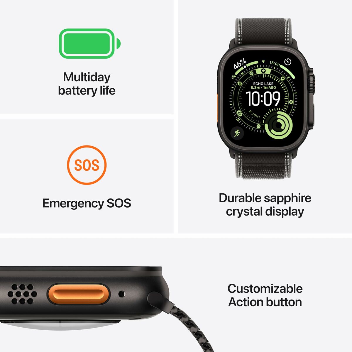 Smartwatch Apple Watch Ultra 3 Black 49 mm