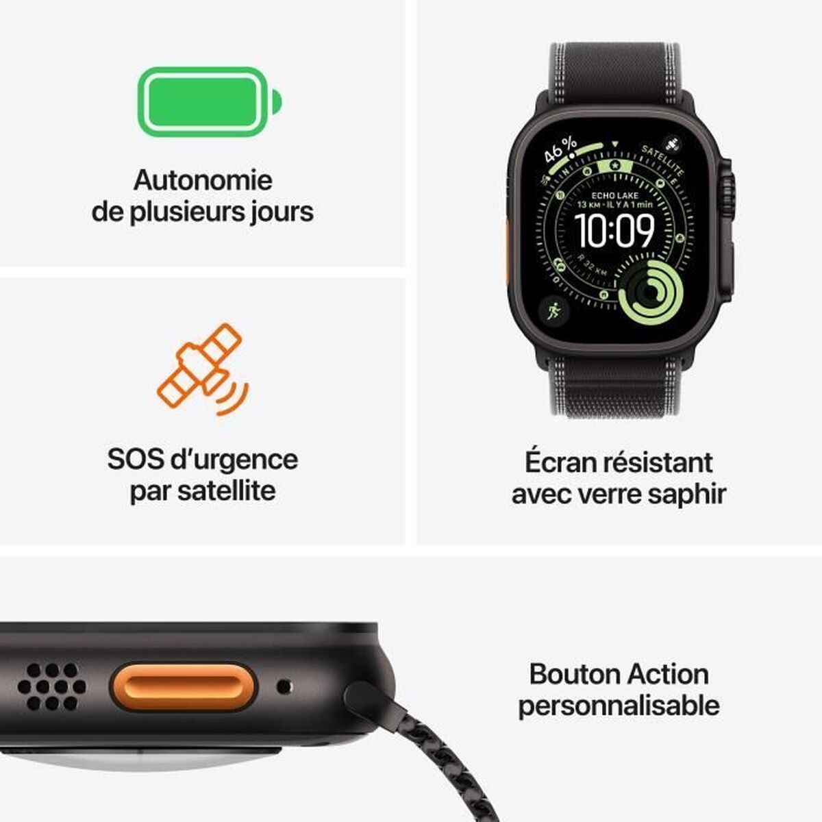 Bild von Smartwatch Apple Schwarz 49 mm