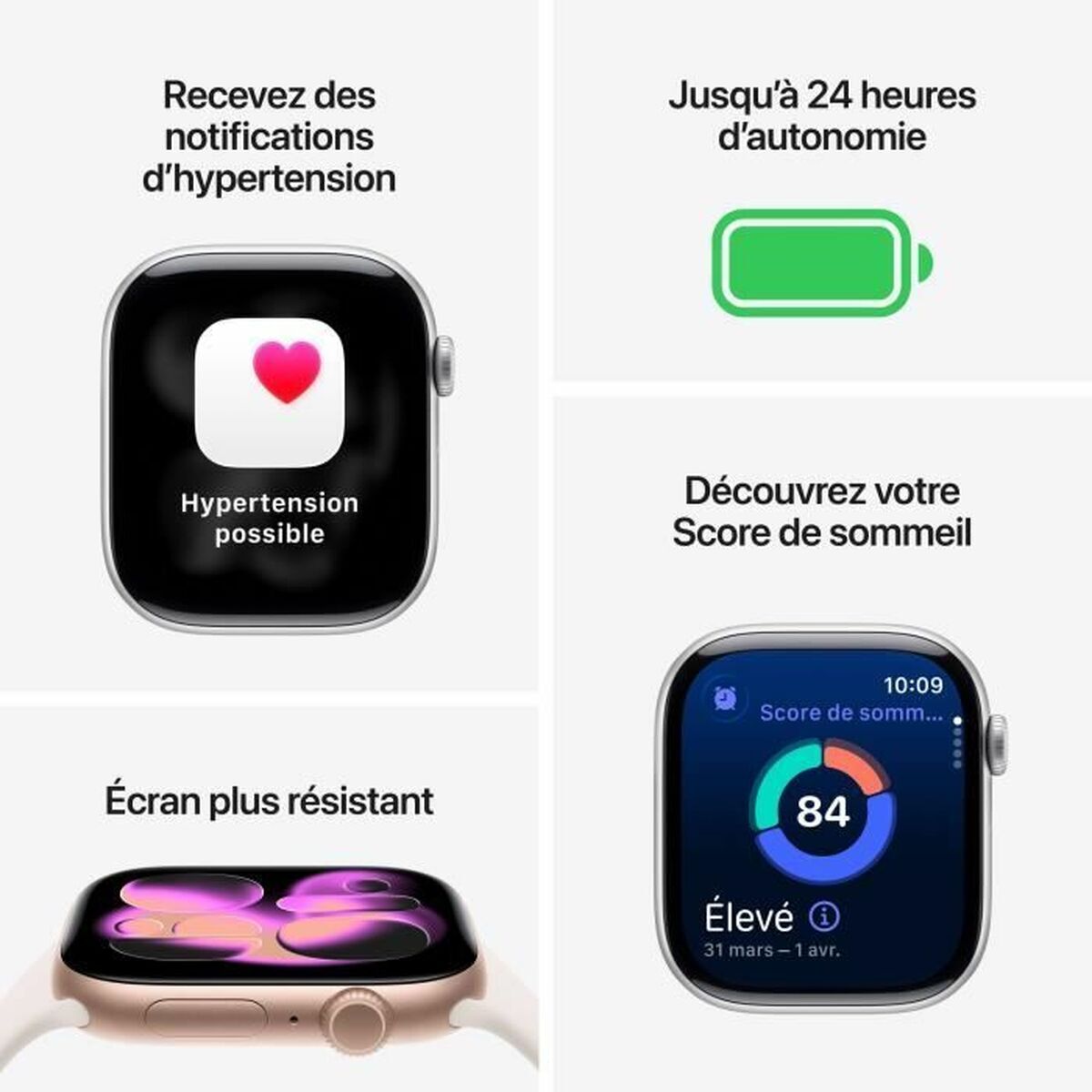 Bild von Smartwatch Apple MEVA4QL/A Silberfarben 1,96" 46 mm