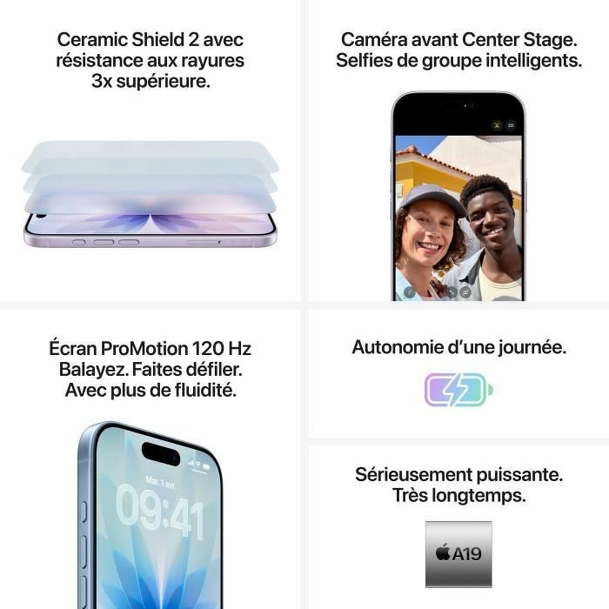 Smartphone Apple 6,3" 256 GB Blue