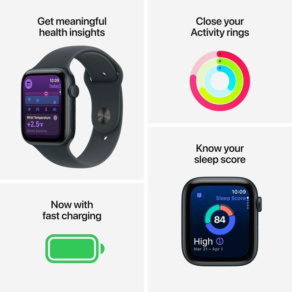Smartwatch Apple Watch SE 3 Black 1,78" Ø 44 mm