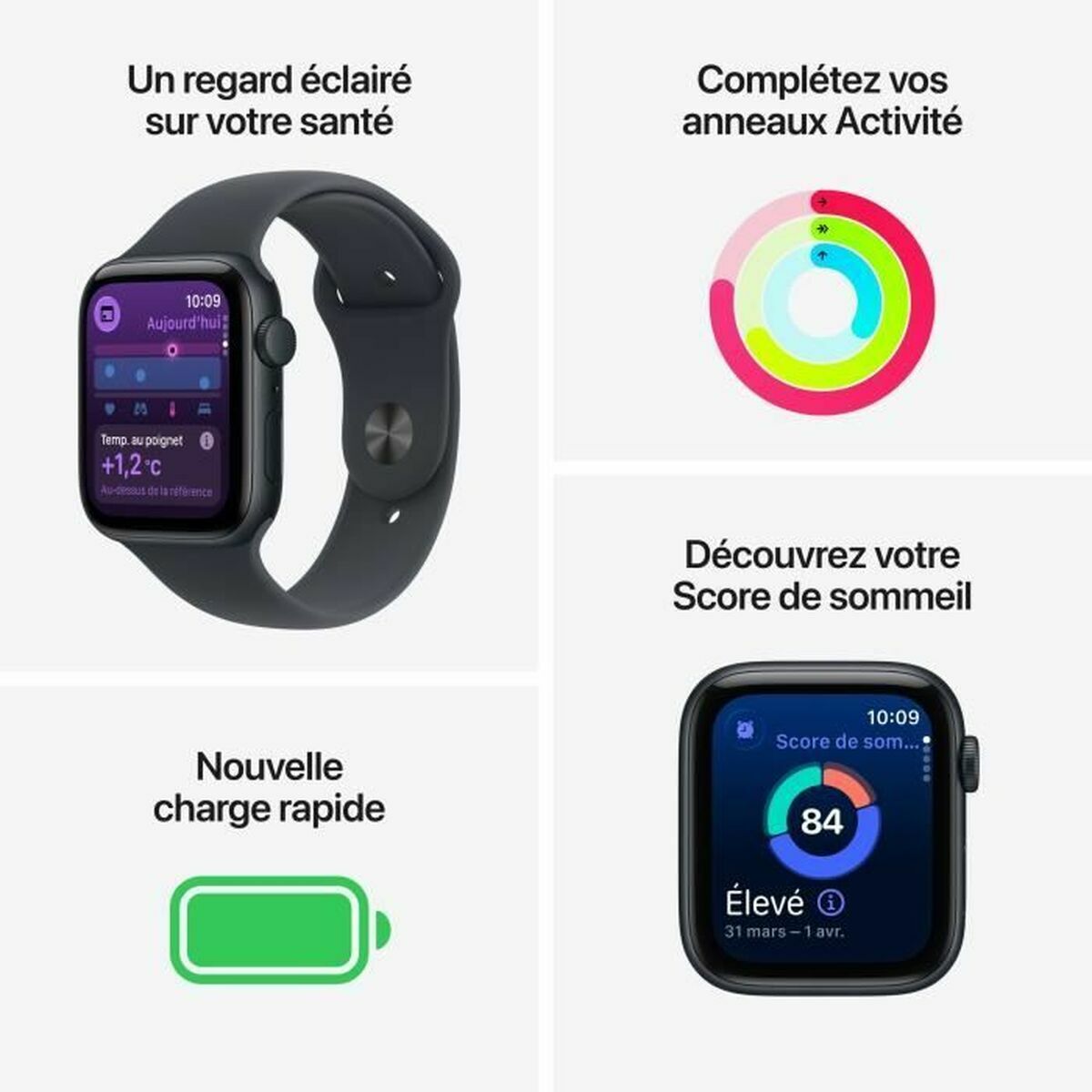 Afbeeldingen van Smartwatch Apple MEHQ4ZR/A Black 1,78" Ø 44 mm