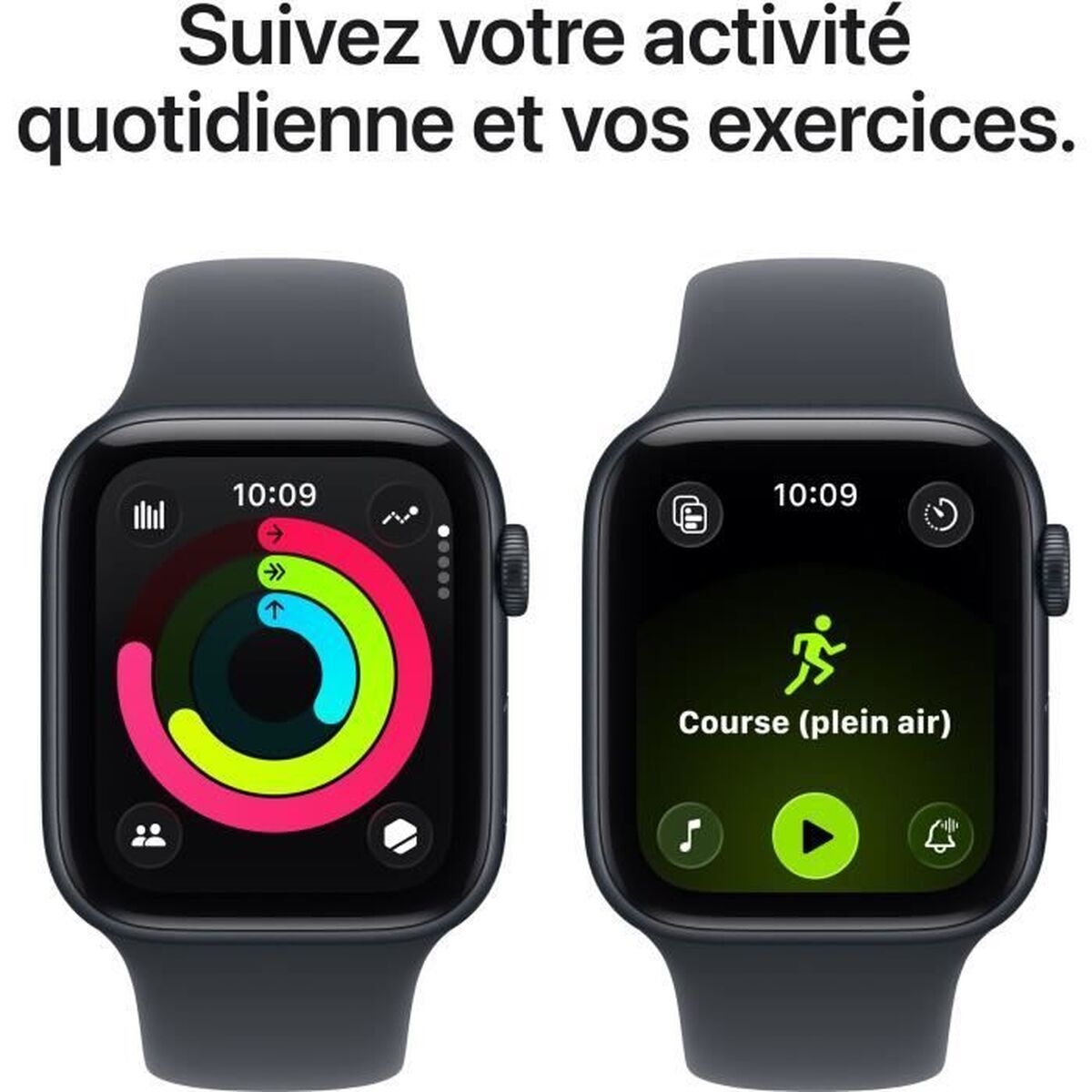 Image de Montre intelligente Apple MEPJ4ZR/A Noir 1,78" Ø 44 mm
