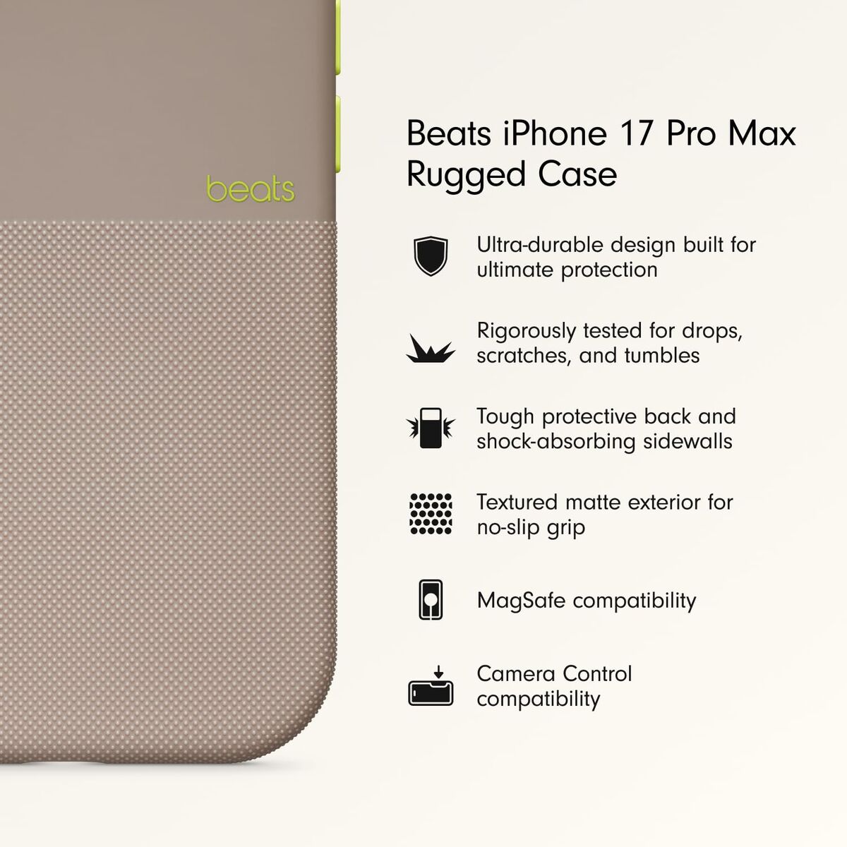 Afbeeldingen van Mobile cover Beats iPhone 17 Pro Max Grey Apple