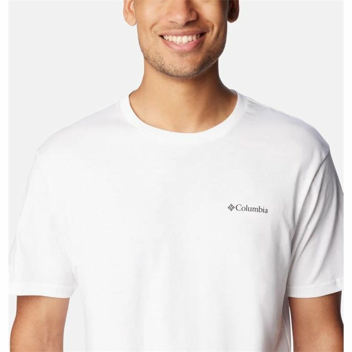 Heren-T-Shirt met Korte Mouwen Columbia CSC Basic Logo™ Wit