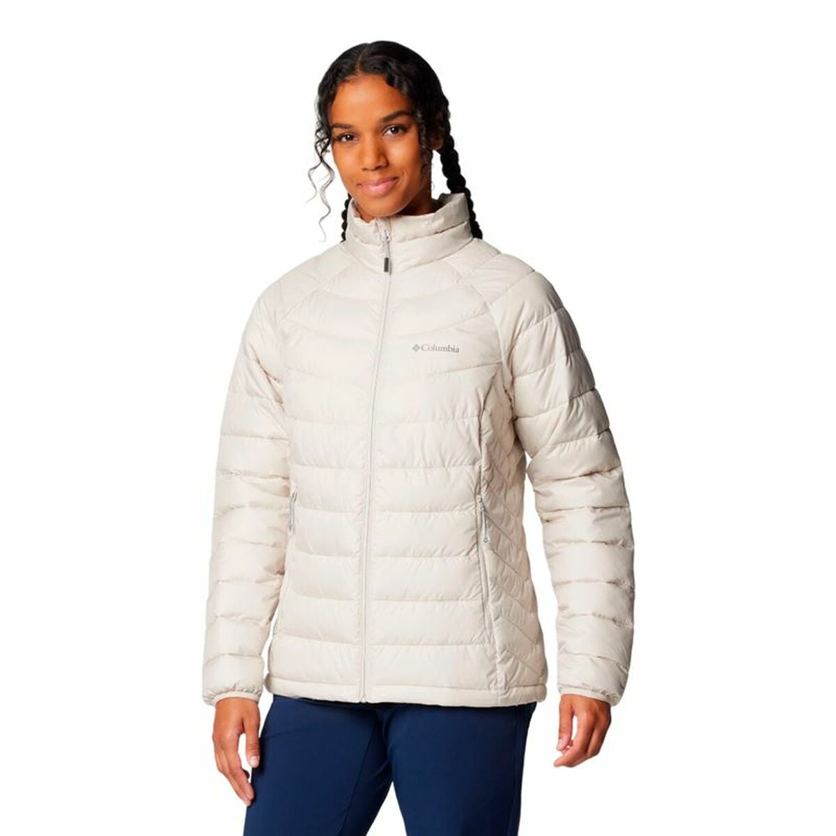 Veste de Sport pour Femme Columbia Powder Lite II Full Zip Blanc