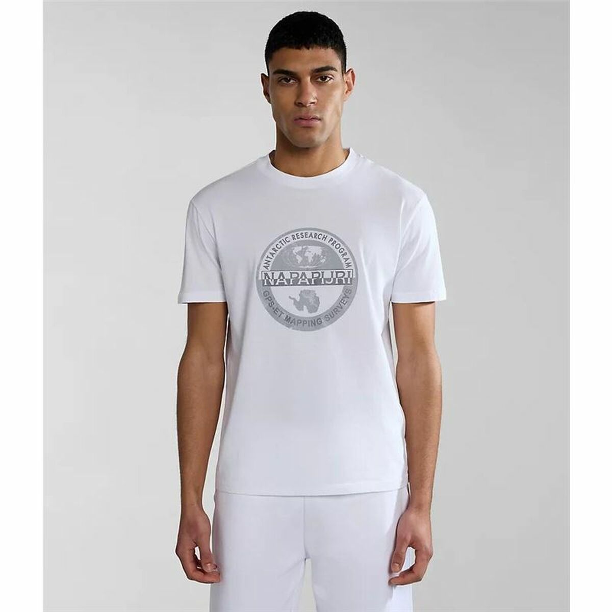 Short-sleeve Sports T-shirt Napapijri S-Bollo Ss 1 White