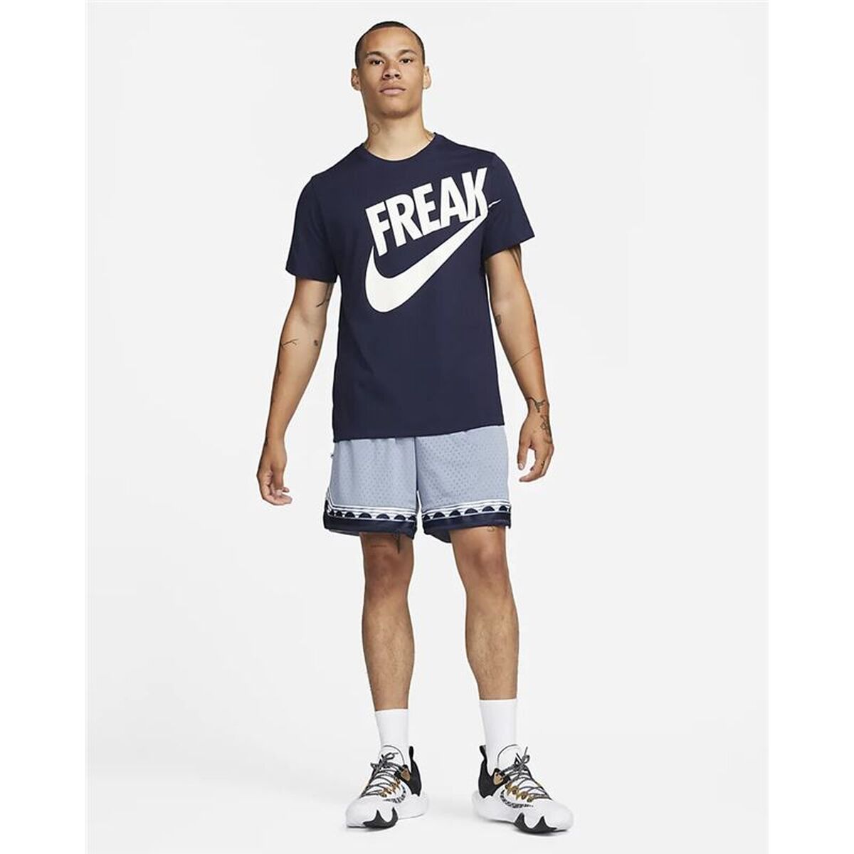 Heren-T-Shirt met Korte Mouwen Nike Giannis Donkerblauw