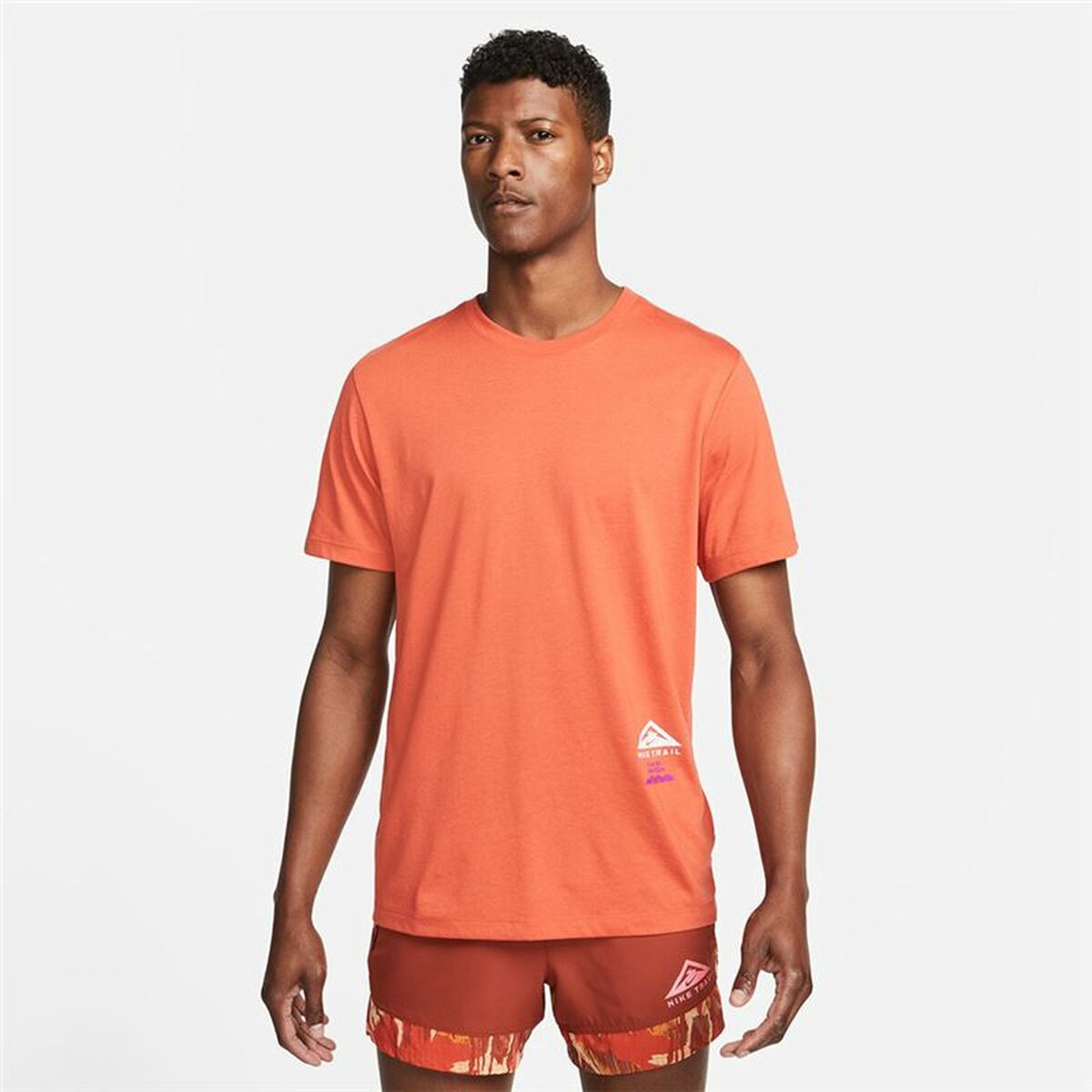 Mens Short Sleeve T-Shirt Nike DR7671-861 Orange