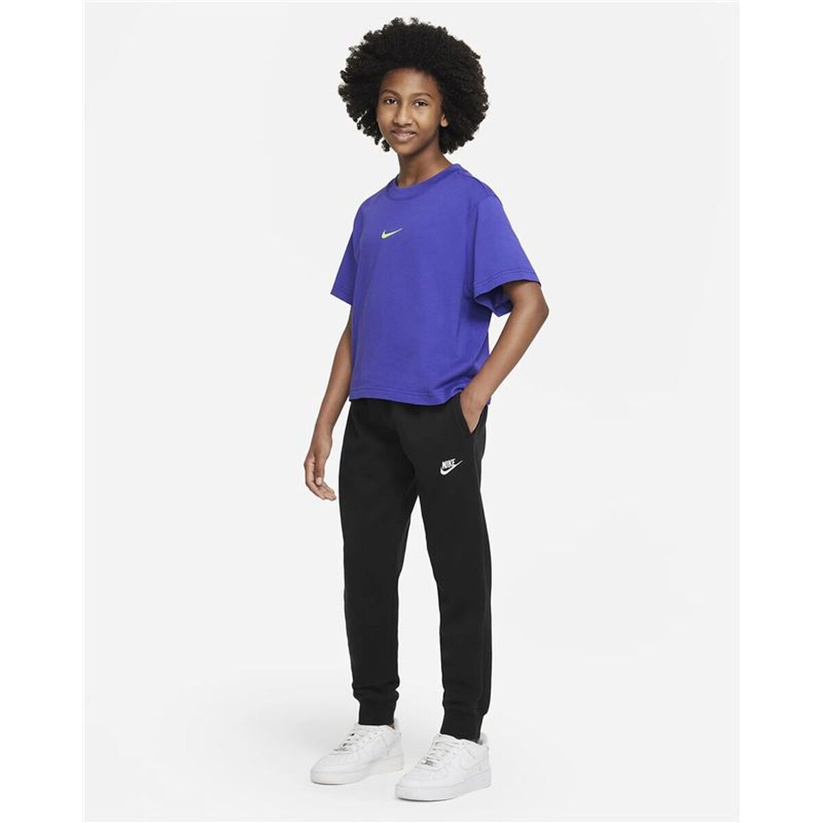 T-Shirt met Korte Mouwen voor kinderen Nike Blauw
