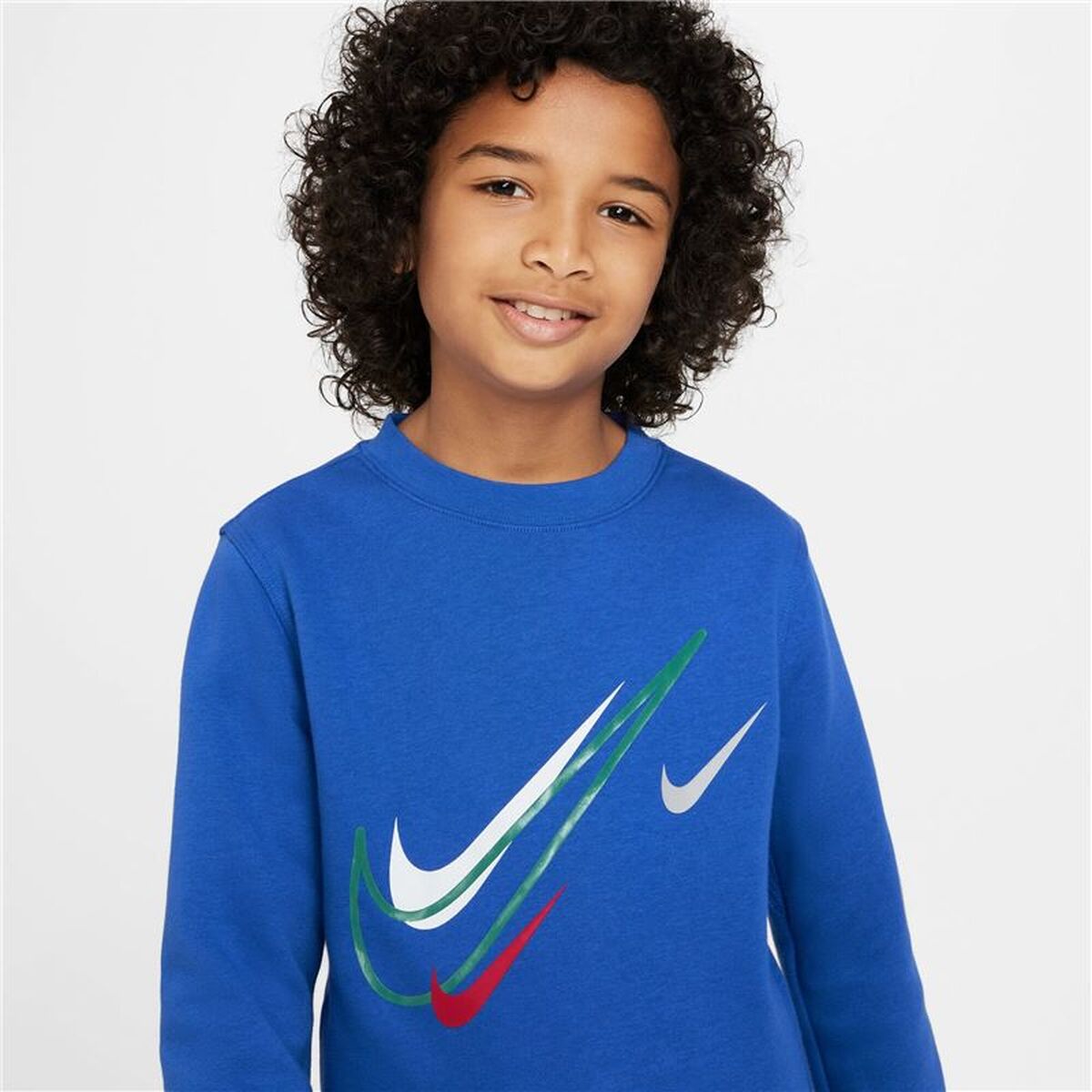 Kindersweater zonder Capuchon Nike NSW SOS FLC CREW Blauw