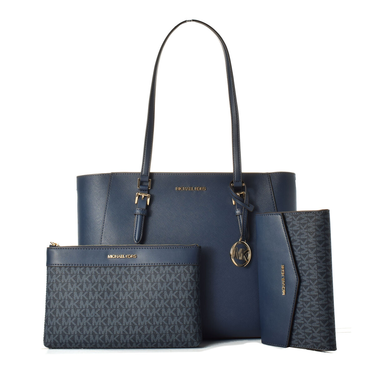 Handtas Dames Michael Kors CHARLOTTE Blauw 34 x 27 x 11 cm