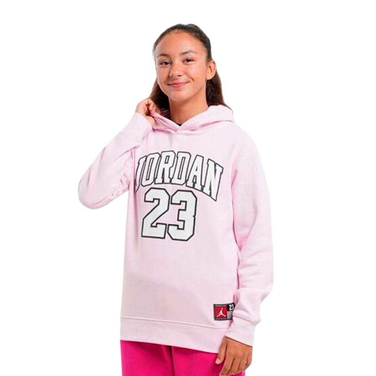 Sweatshirt met Capuchon voor Meisjes Jordan Jordan Hbr Flc Po Hoodie Roze