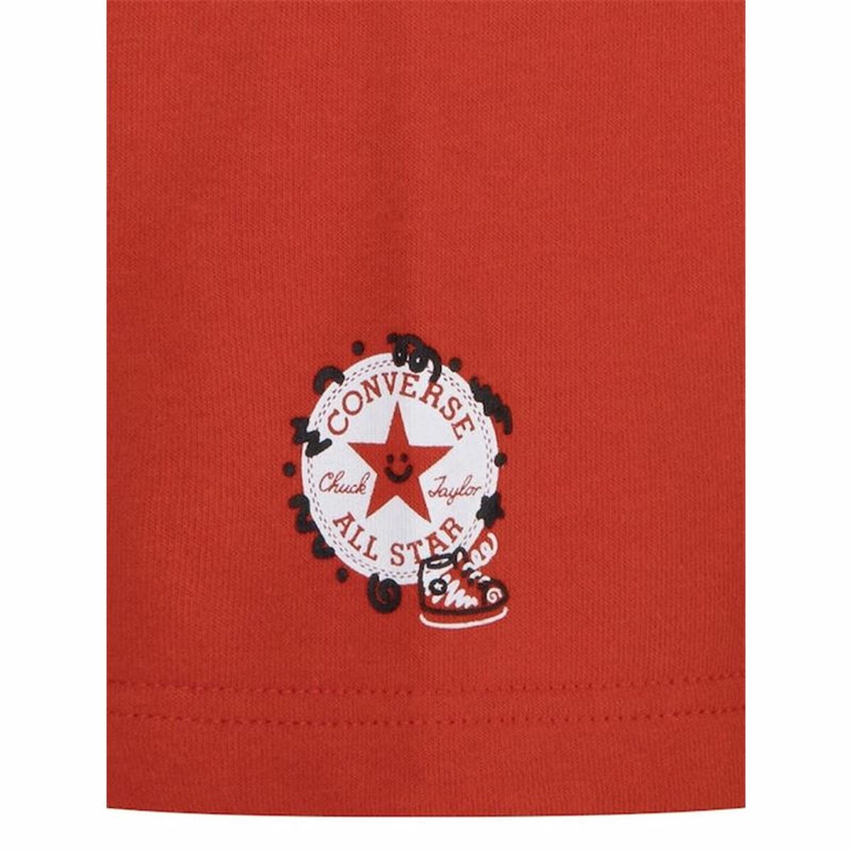 Children’s Sports Outfit Converse Squiggle S/Se+Ft White Red 2 Pieces