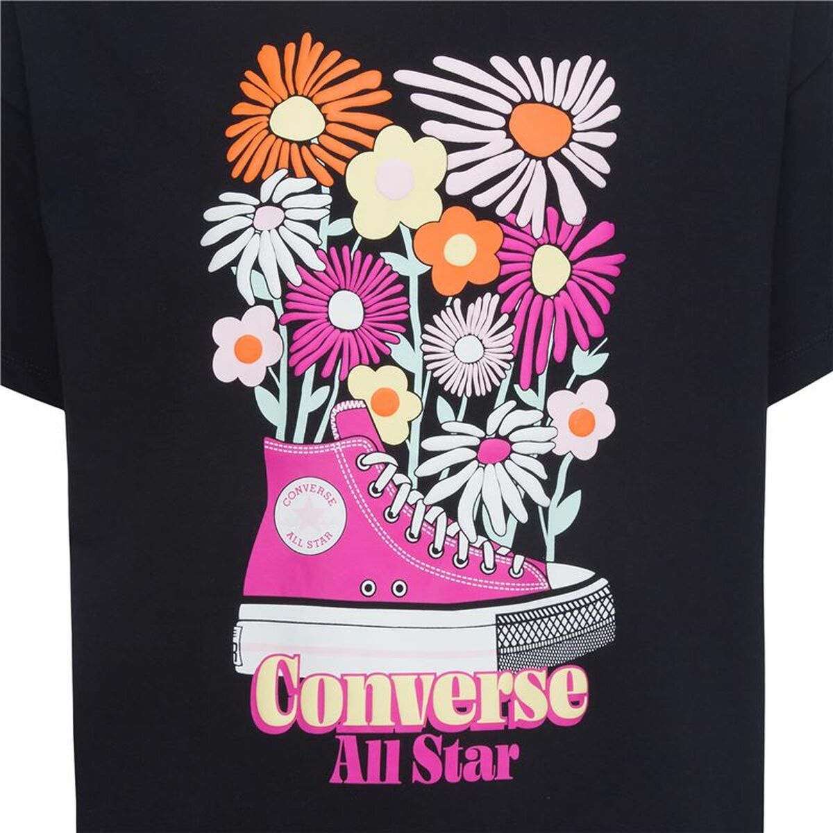 Child’s Short Sleeve T-Shirt Converse Boyfriend Graphicrt Black