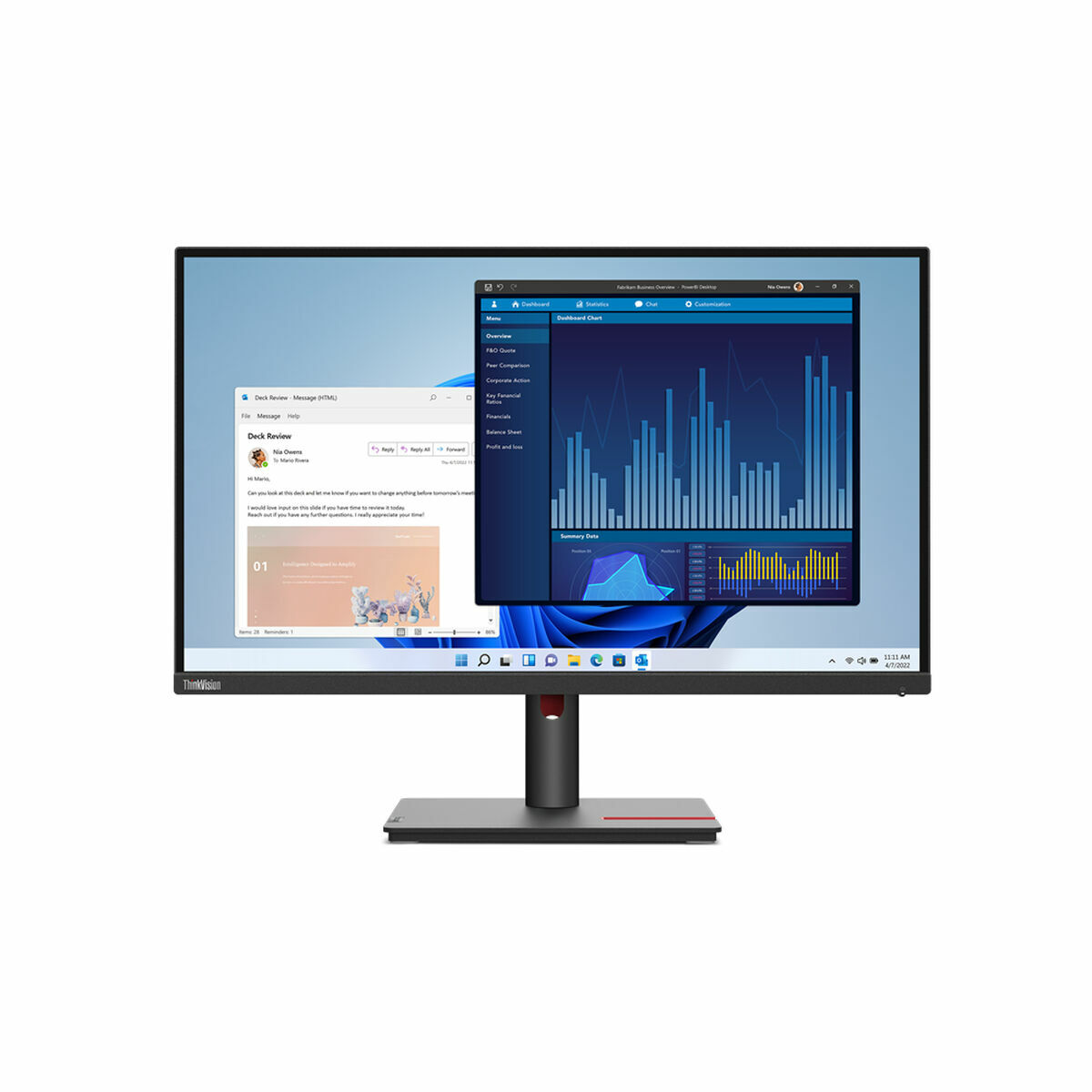 Image de Écran Lenovo T27p-30 4K Ultra HD 27" 60 Hz