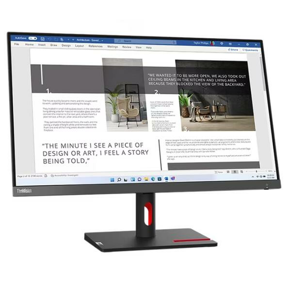 Lenovo ThinkVision S27i-30 27-tommer Full HD-skærm med 100 Hz opdateringshastighed