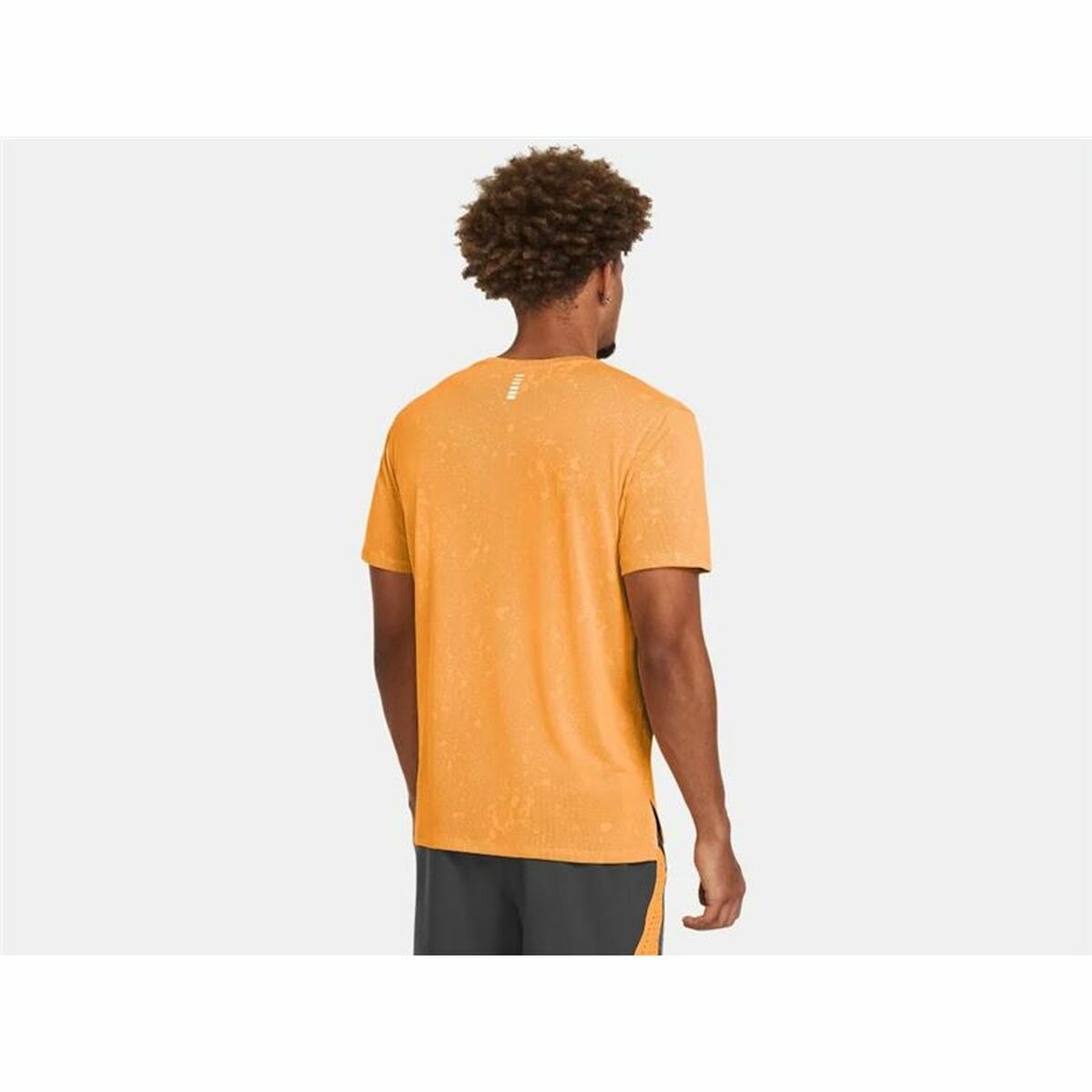 Mens Short Sleeve T-Shirt Under Armour Launch Dark Orange