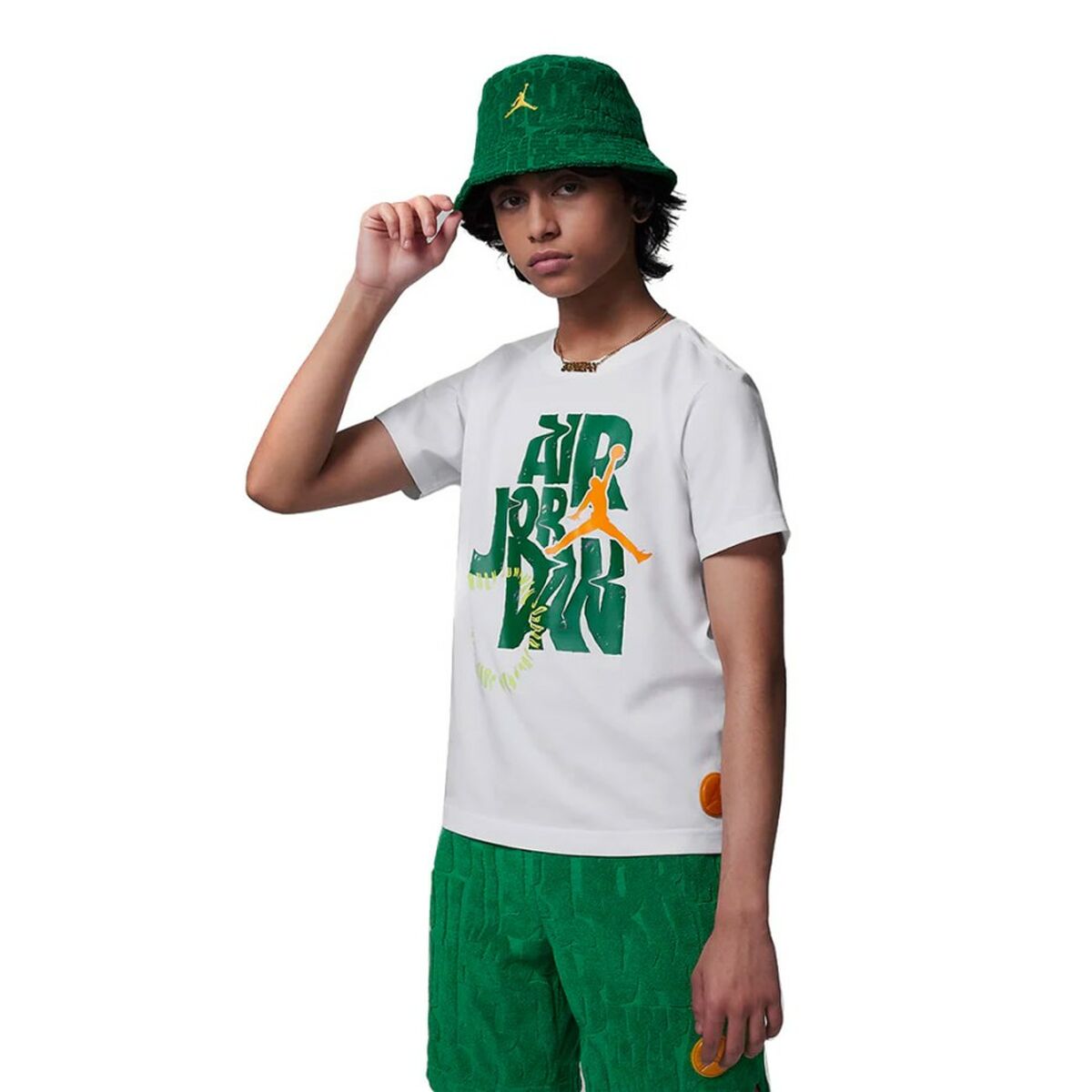T shirt à manches courtes Enfant Nike JDB FUEL UP COOL DOWN DROPS SS 95D150 001 Blanc