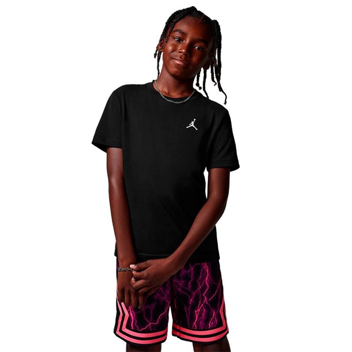 T-Shirt met Korte Mouwen voor kinderen Jordan Jdb Jumpman Air Zwart