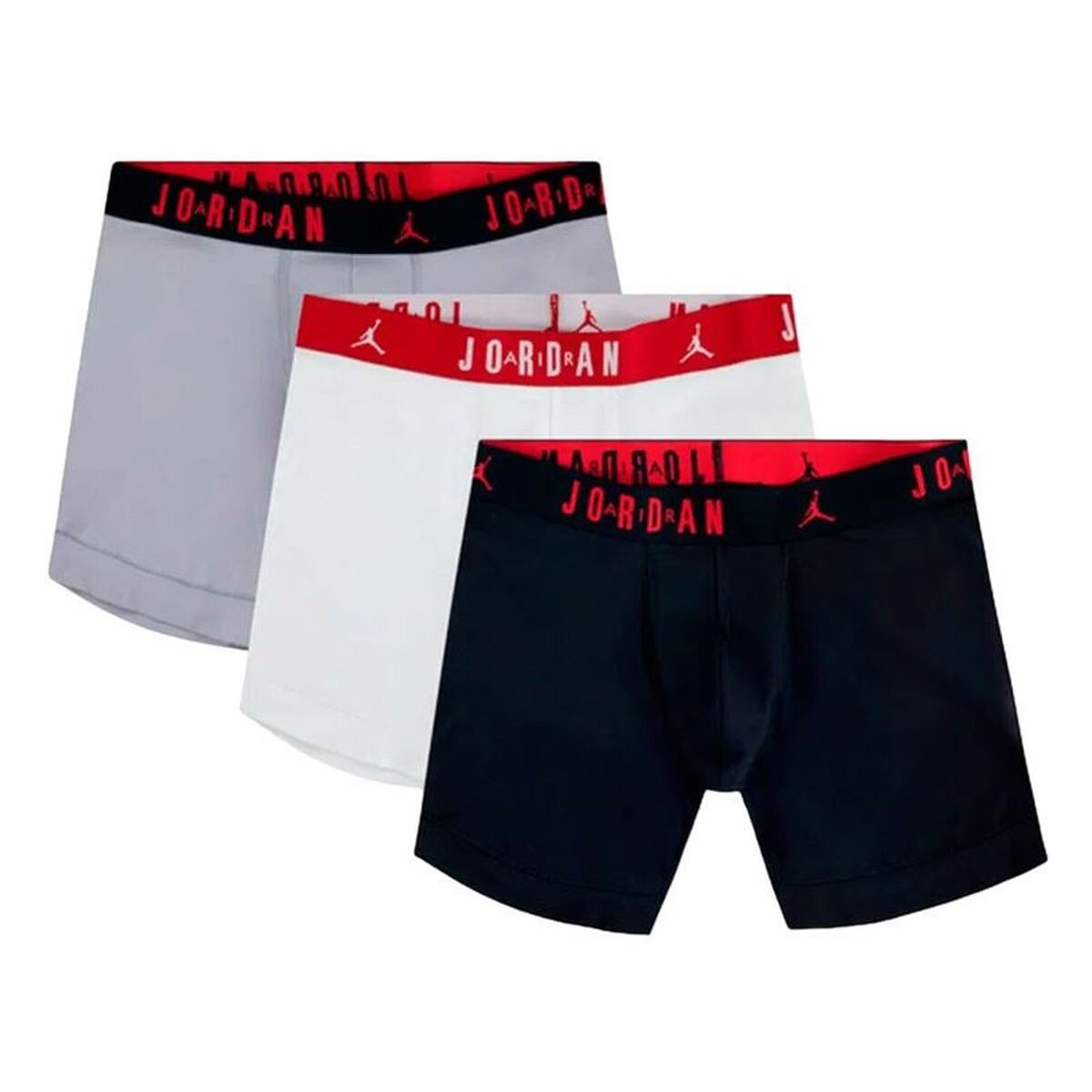 Heren Boxer Shorts Jordan Jhm Mens Flight Grijs 3 Onderdelen
