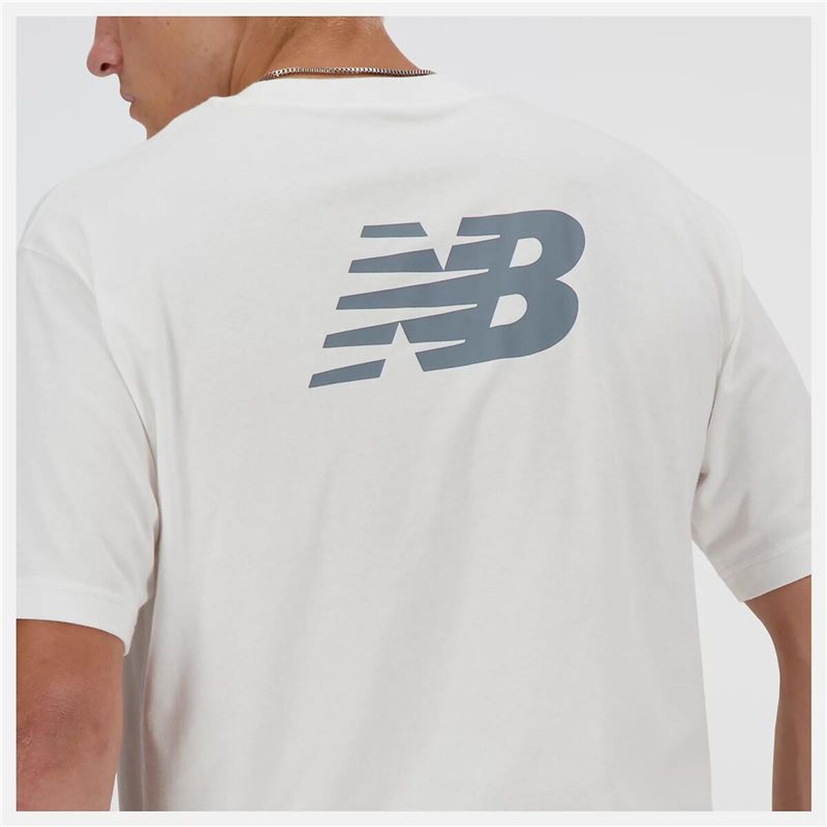 Heren-T-Shirt met Korte Mouwen New Balance Sport Essentials Wit