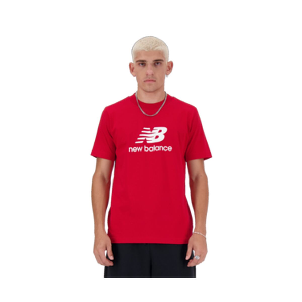 T-shirt à manches courtes homme New Balance  LOGO MT41502 TRE Rouge