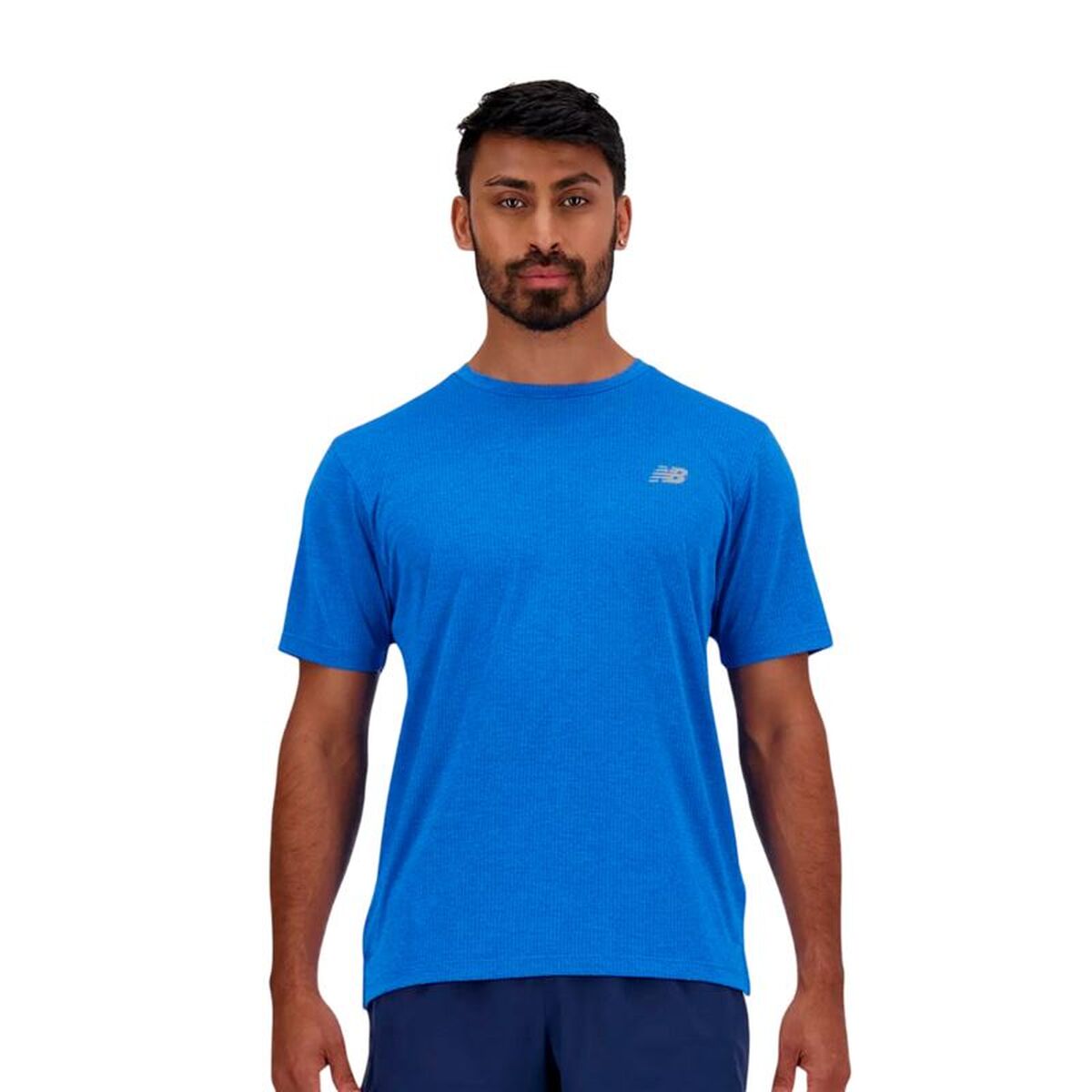 Heren-T-Shirt met Korte Mouwen New Balance Athletics Blauw