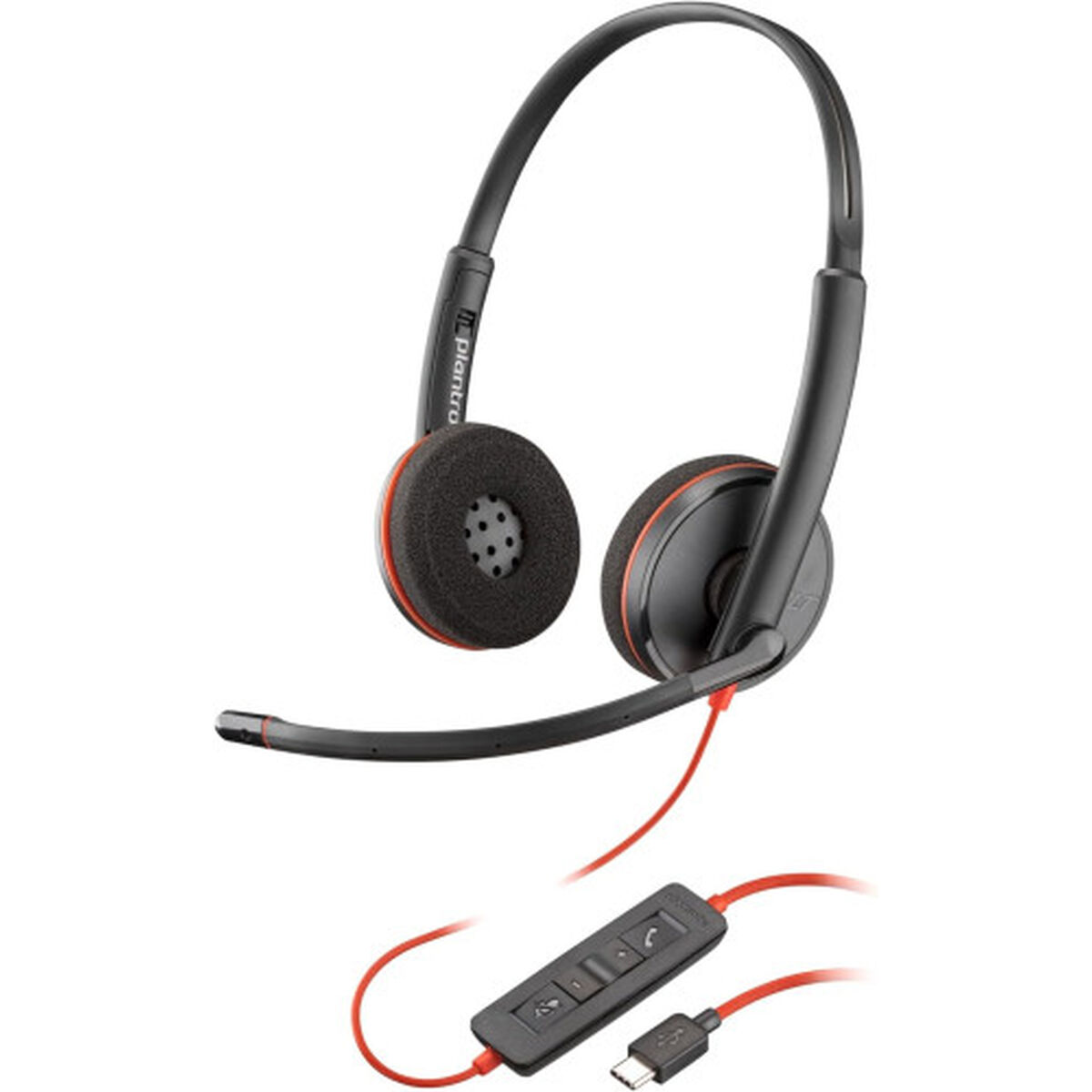 Bild von Headphones with Microphone Poly 8X228A6 Black Red